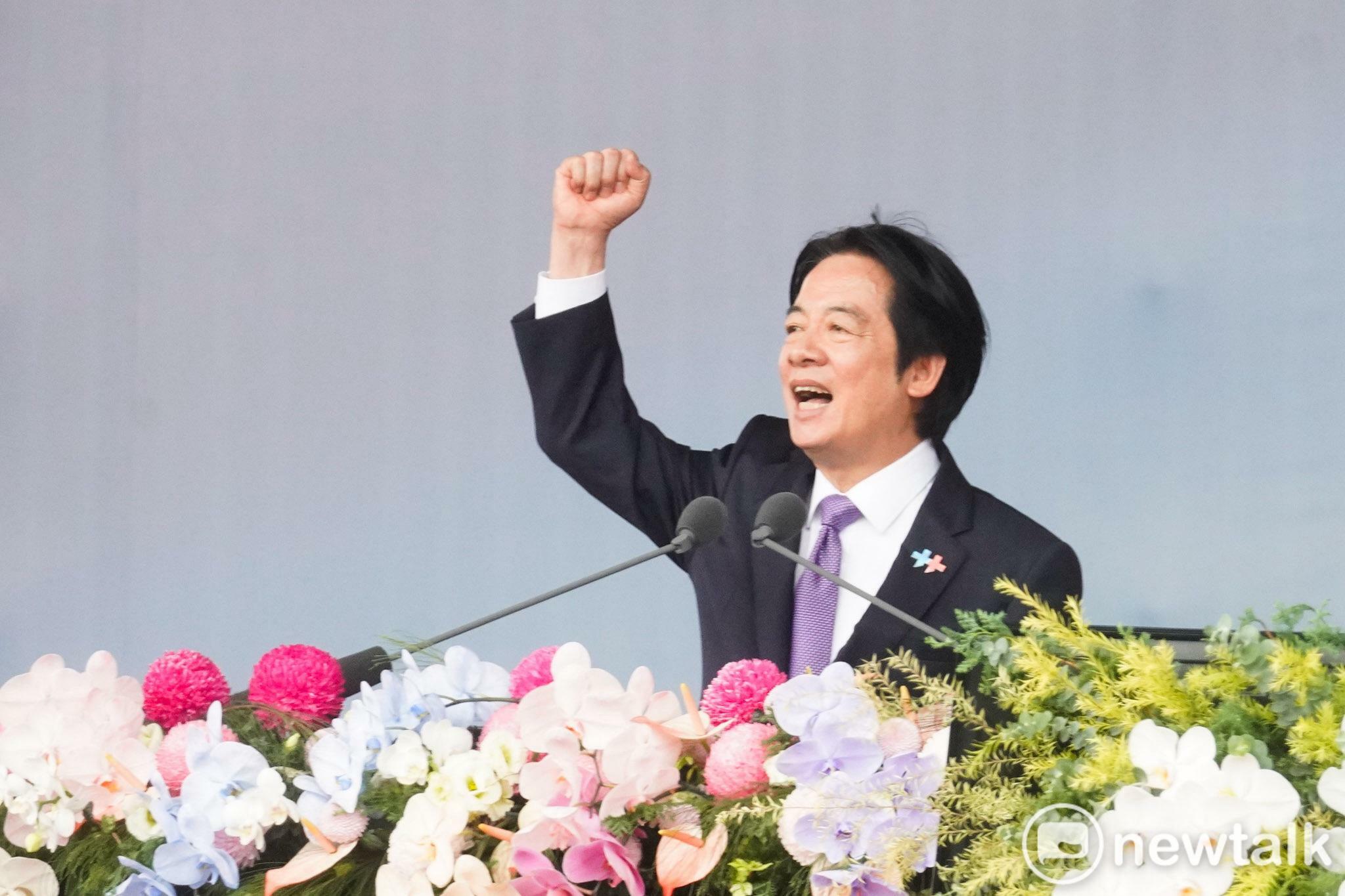  賴清德發表國慶演說，並說要打造山巔之城。 圖：張良一／攝 