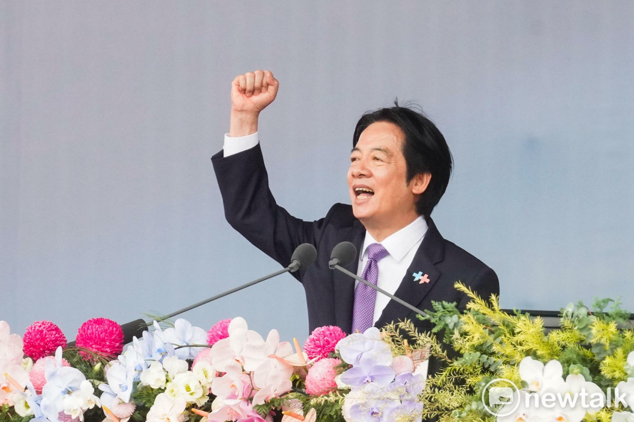  賴清德發表國慶演說。 圖：張良一／攝 