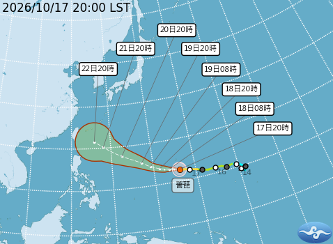 薔琵增強為強烈颱風!下週四抵台東外海 不排除登陸