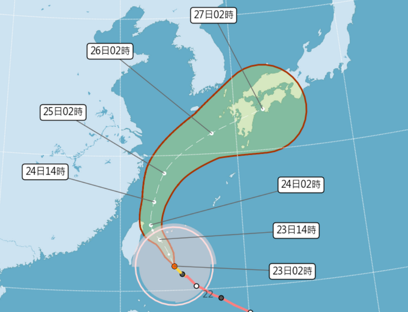 薔琵颱風暴風圈今晨接觸台東陸地!今明影響最大 氣象署示警恐減速或打轉