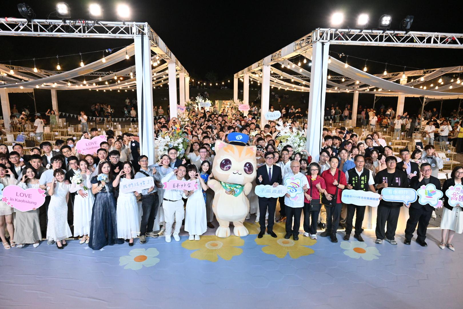 高流海風廣場見證幸福!高雄120對新人集團婚禮參加人數創新高