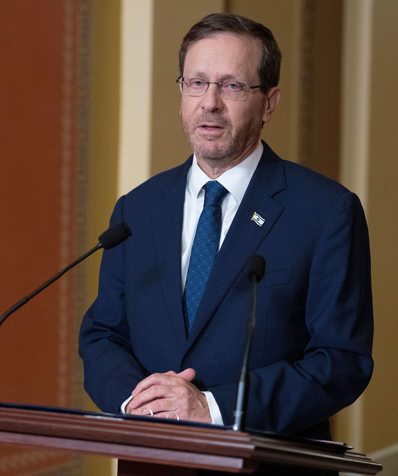 隨著選舉結果底定，下一階段焦點轉向總統赫爾佐格（Isaac Herzog）如何決定組閣人選。 圖:翻攝自X @gizliservis06