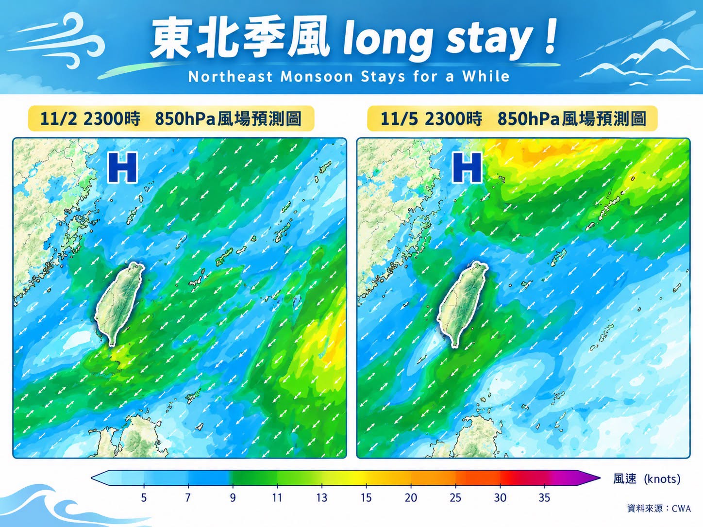 東北季風Long Stay!下週兩段式降溫轉濕涼 低溫探20度