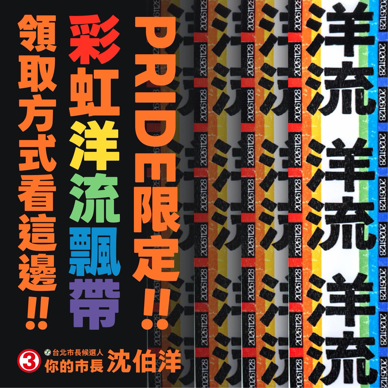 同志遊行》辯論後直奔發送飄帶 沈伯洋:友善環境應落實365天