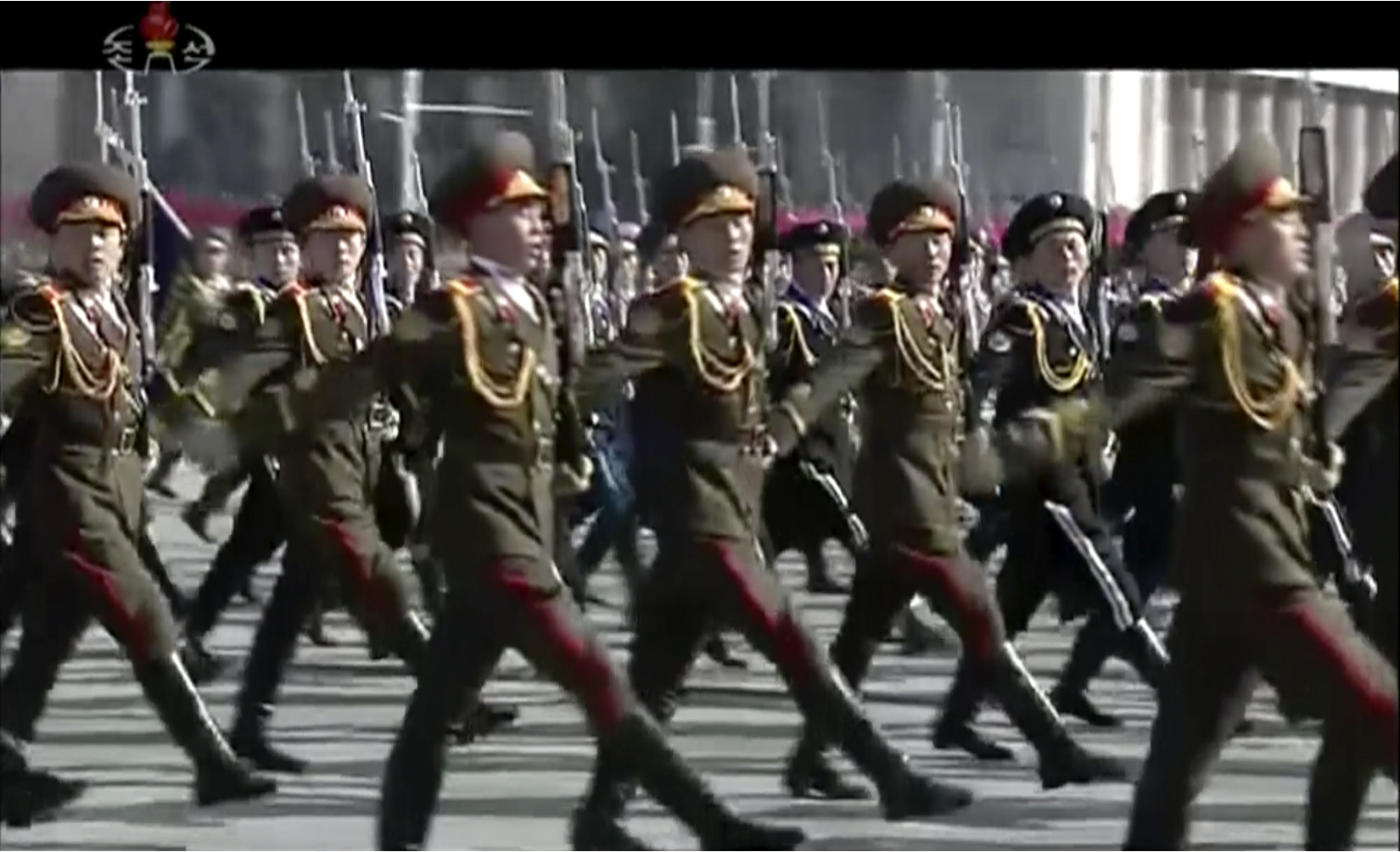 慶祝北韓70週年建軍節大閱兵（4）。   圖：達志影像/美聯社