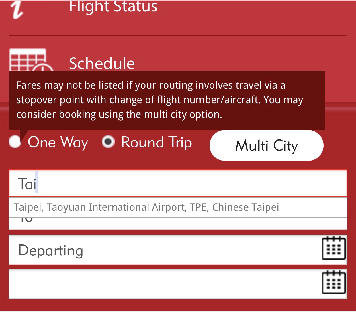 印航在官網上的國家欄位，將台灣改成中華台北。   圖：翻攝印度航空官網