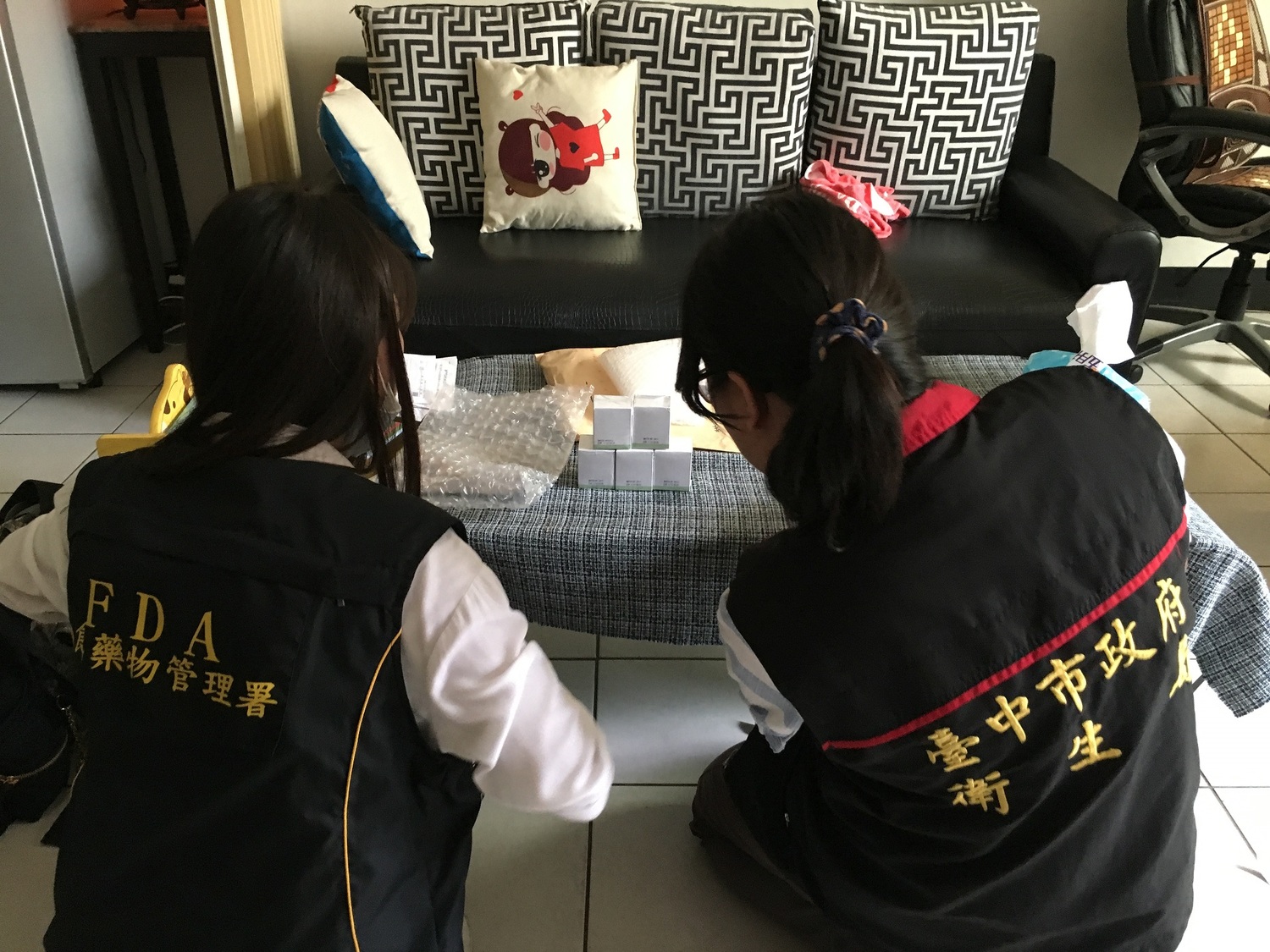 食安處查獲之不法藥品。