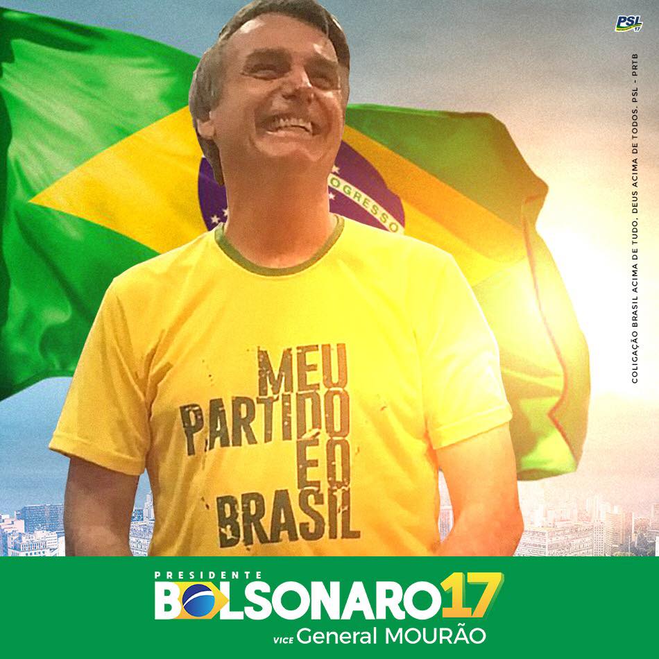 63歲的前陸軍上尉波索納洛通過2輪選舉考驗，順利贏得巴西總統大選。   圖：翻攝波索納洛臉書
