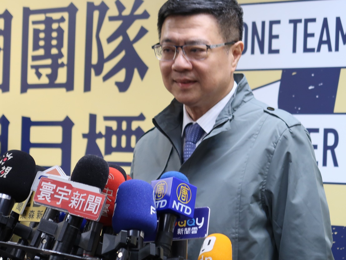 民進黨主席當選人卓榮泰6日出席記者會。   圖：林朝億/攝