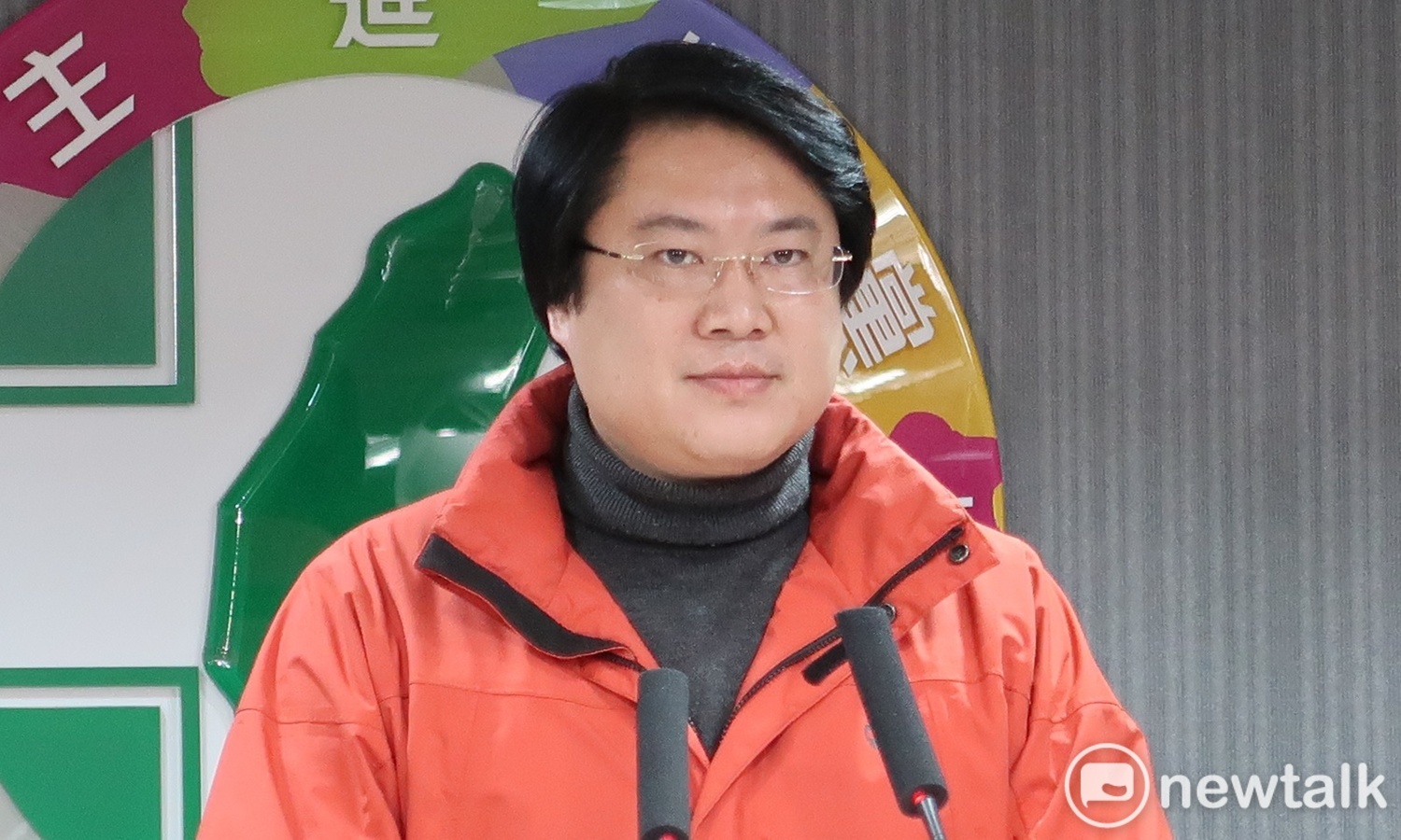民進黨代主席林右昌6日出席補選記者會。   圖：林朝億/攝