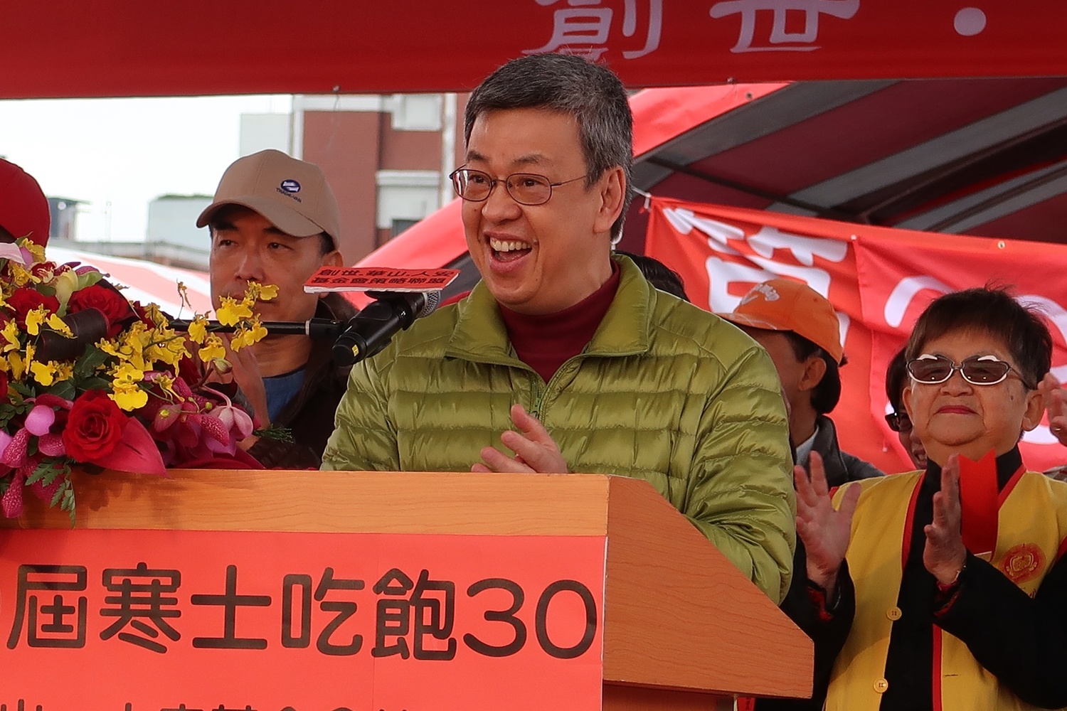 副總統陳建仁27日出席寒士吃飽30活動。   圖：林朝億/攝