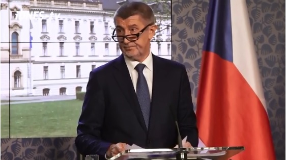 捷克總理宣布，已經通知100多個政府部門調查華為技術使用狀況。   圖：翻攝捷克CTK影片