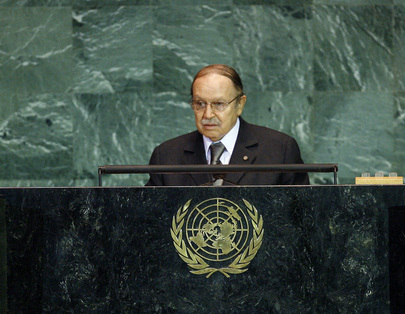 阿爾及利亞總統包特夫里卡中風後鮮少露面，圖為2009年他出席聯合國照片。   圖：聯合國圖片/Marco Castro