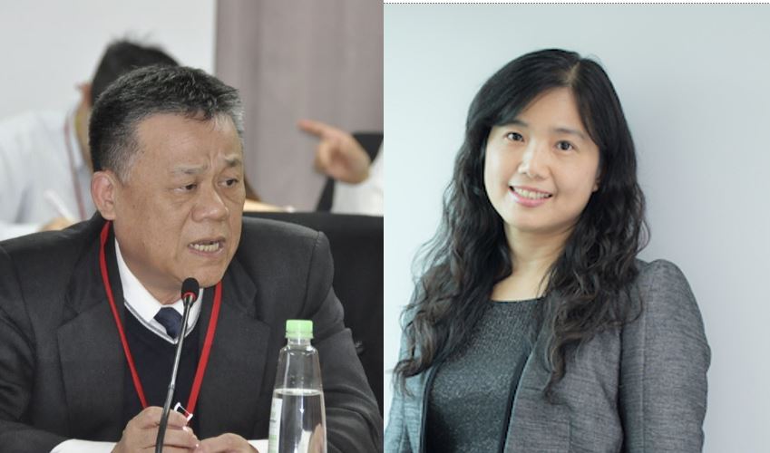 NCC委員洪貞玲（右）、世新大學校長吳永乾（左）。   圖：新頭殼合成