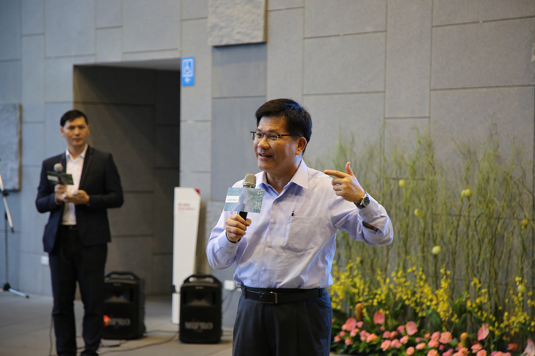 林佳龍出席科技報橘智慧生活論壇，針對未來交通科技願景發表演說。（資料照片）   圖：交通部／提供