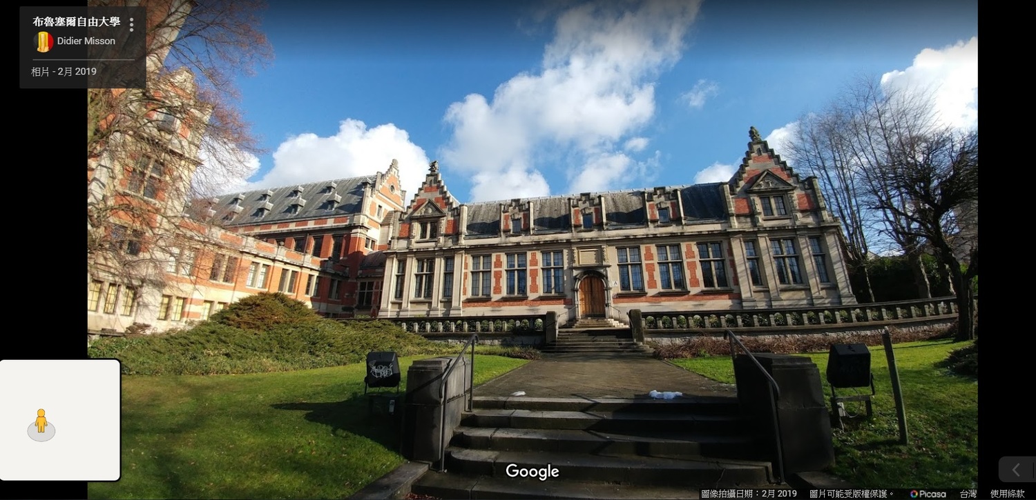 布魯塞爾自由大學（VrijeUniversiteit Brussel）。   圖：翻攝Google Map