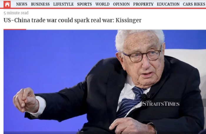 季辛吉示警 美中貿易戰若談不攏恐爆發真實戰爭 國際 新頭殼newtalk