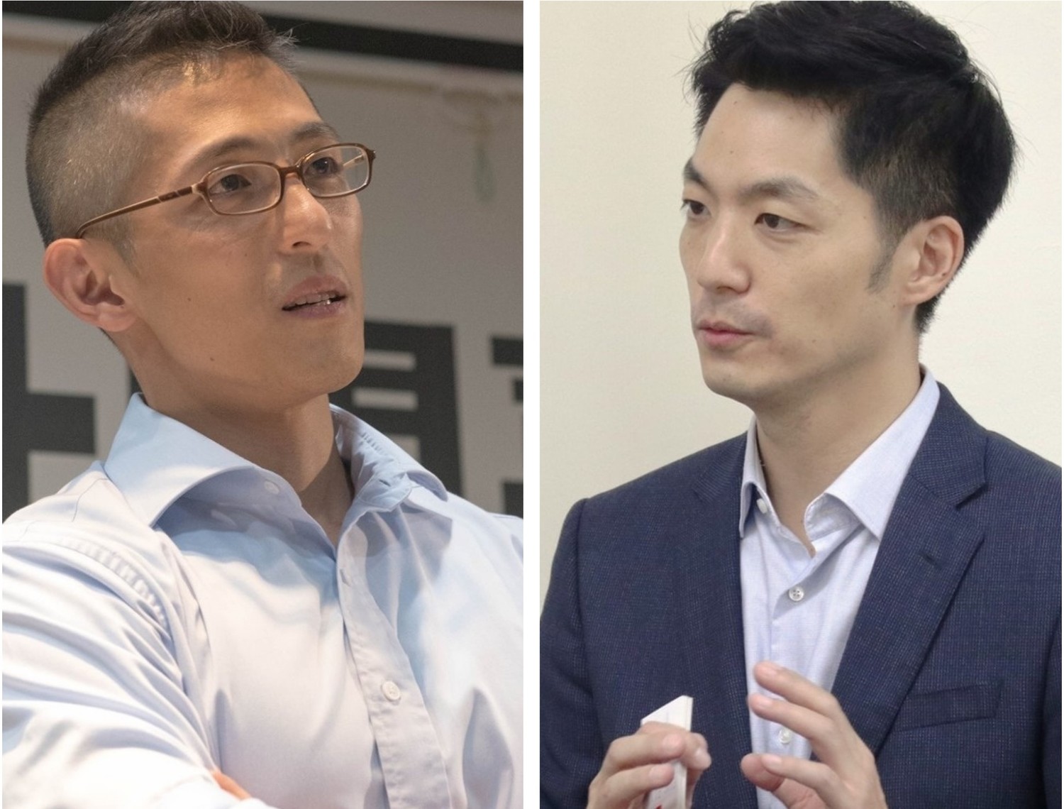 民進黨立委候選人吳怡農(左)、國民黨立委蔣萬安(右)。   圖：新頭殼合成