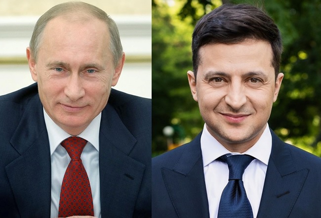 烏克蘭總統澤倫斯基（右）與俄羅斯總統普丁（左）。（資料照）   圖：翻攝自普丁、澤倫斯基臉書（新頭殼合成）