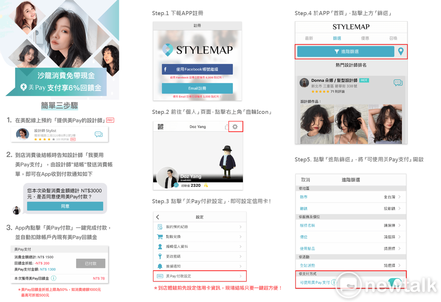 StyleMap美配 2019 年推出「美Pay」行動支付，為美髮業者、消費者及平台帶來三贏。   圖：StyleMap美配／提供