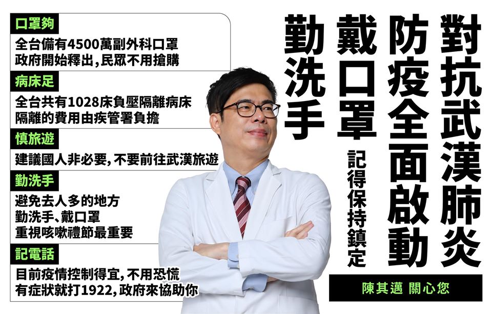 武漢肺炎 陳其邁醫師用2張圖教你防疫 選口罩 生活 新頭殼newtalk