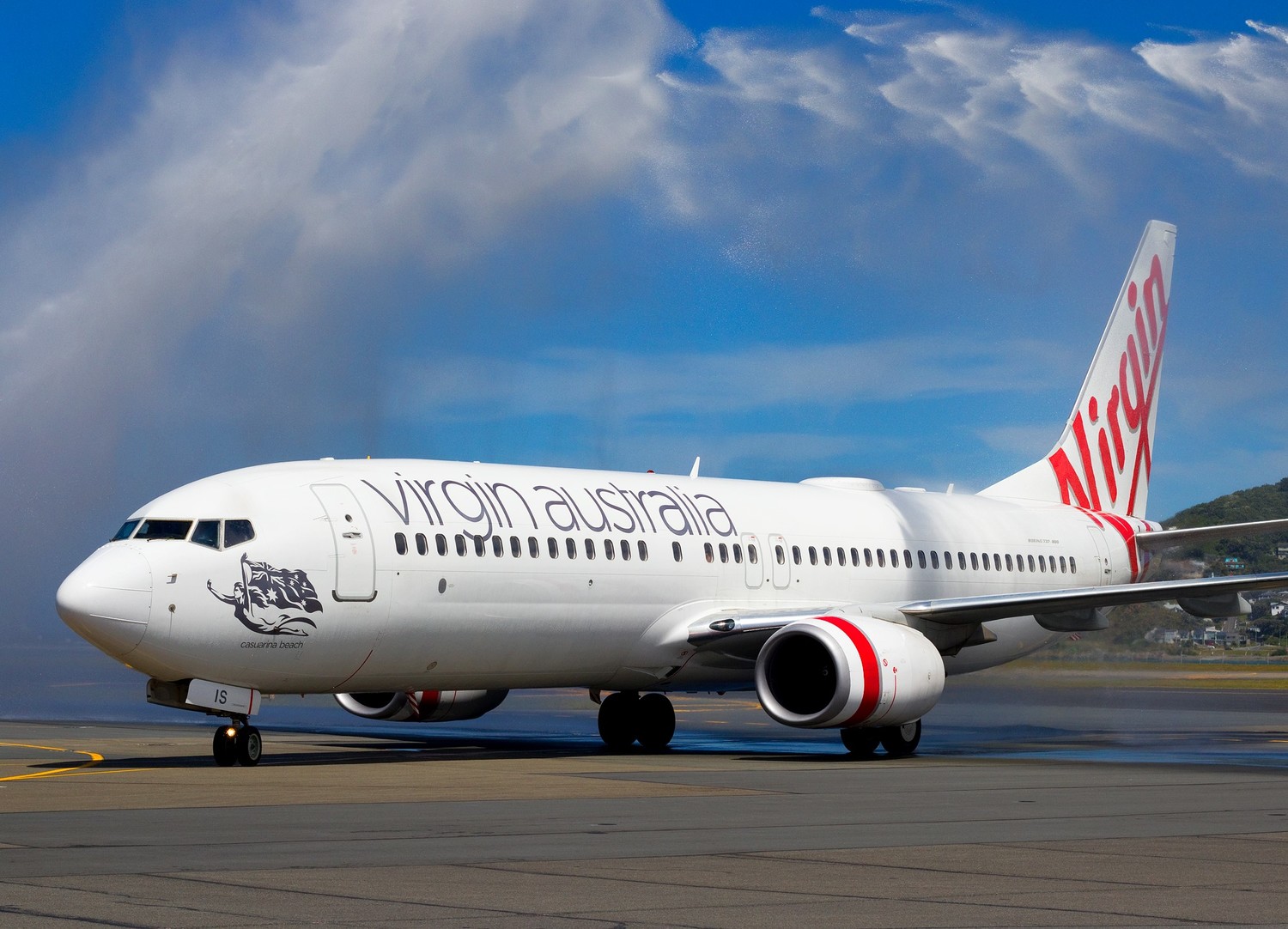  維珍澳洲航空班機。 圖：翻攝自Virgin Australia臉書（示意圖） 