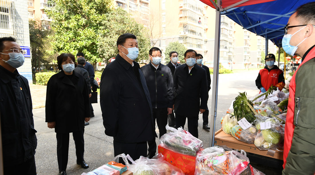 中國國家主席習近平日前在新冠肺炎疫情後首度造訪武漢後，官方今（12）日宣布，中國疫情流行高峰已經過去。   圖：翻攝自中國政府官網(資料照片)