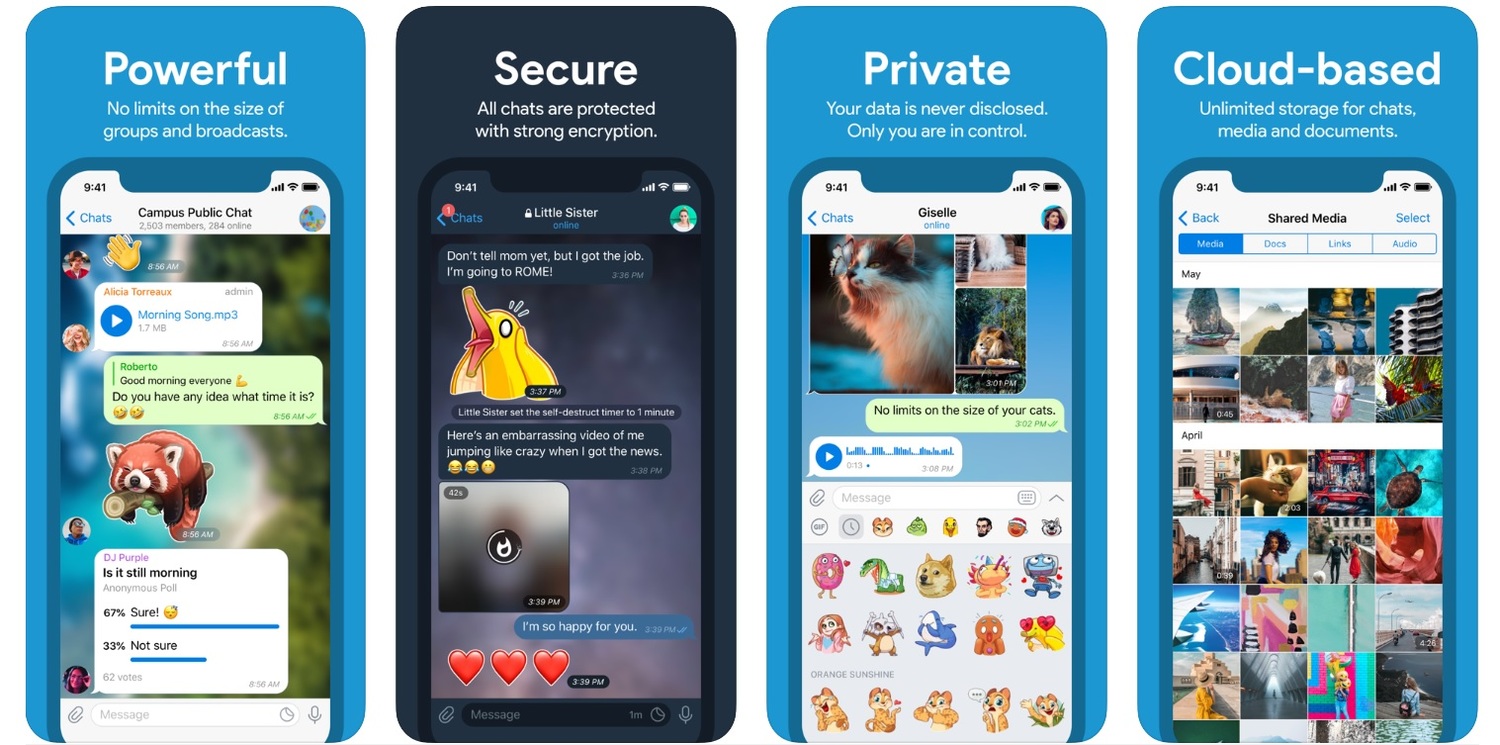 通讯软体Telegram明年将成立自家广告平台，并且开始贩售贴图。   图：取自App Store(photo:NewTalk)