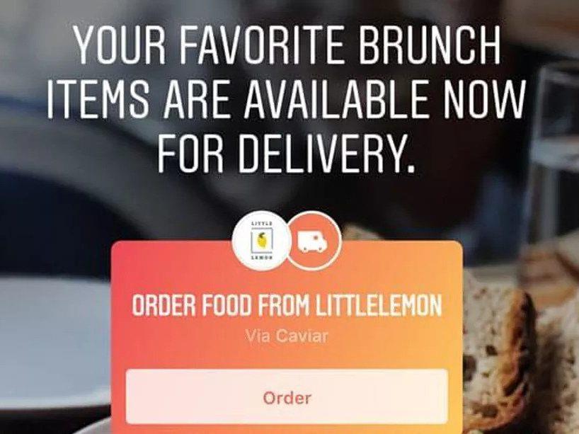 Instagram在美國、加拿大、英國推出新服務，讓人們可以在平台上訂購外送餐點。   圖：翻攝自Instagram官網