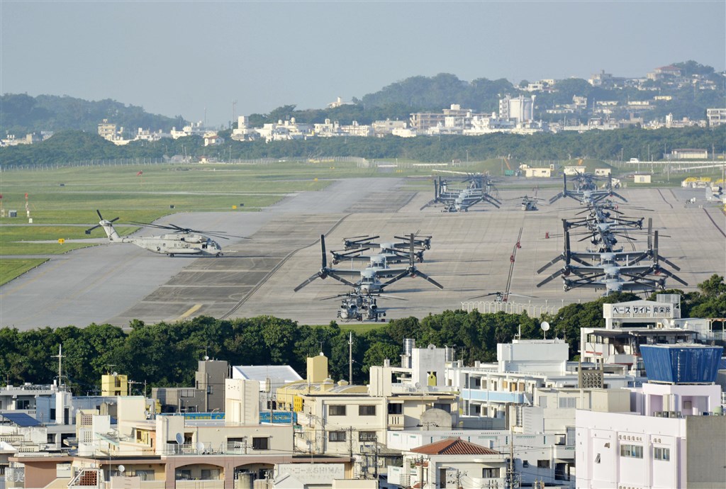 日本沖繩縣的駐日美軍基地。 圖：中央社／提供（資料照）
