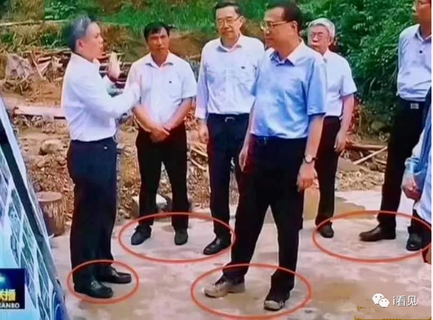 「東邪洪七公」放上中國國務院總理李克強到場看災情的照片。   圖：翻攝自東邪洪七公微信公眾號