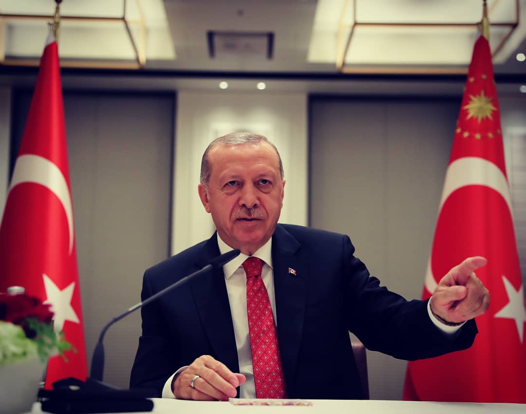 土耳其總統艾爾段（Recep Tayyip Erdogan）反對瑞典芬蘭加入北約。   圖：取自土耳其總統府臉書（資料照）