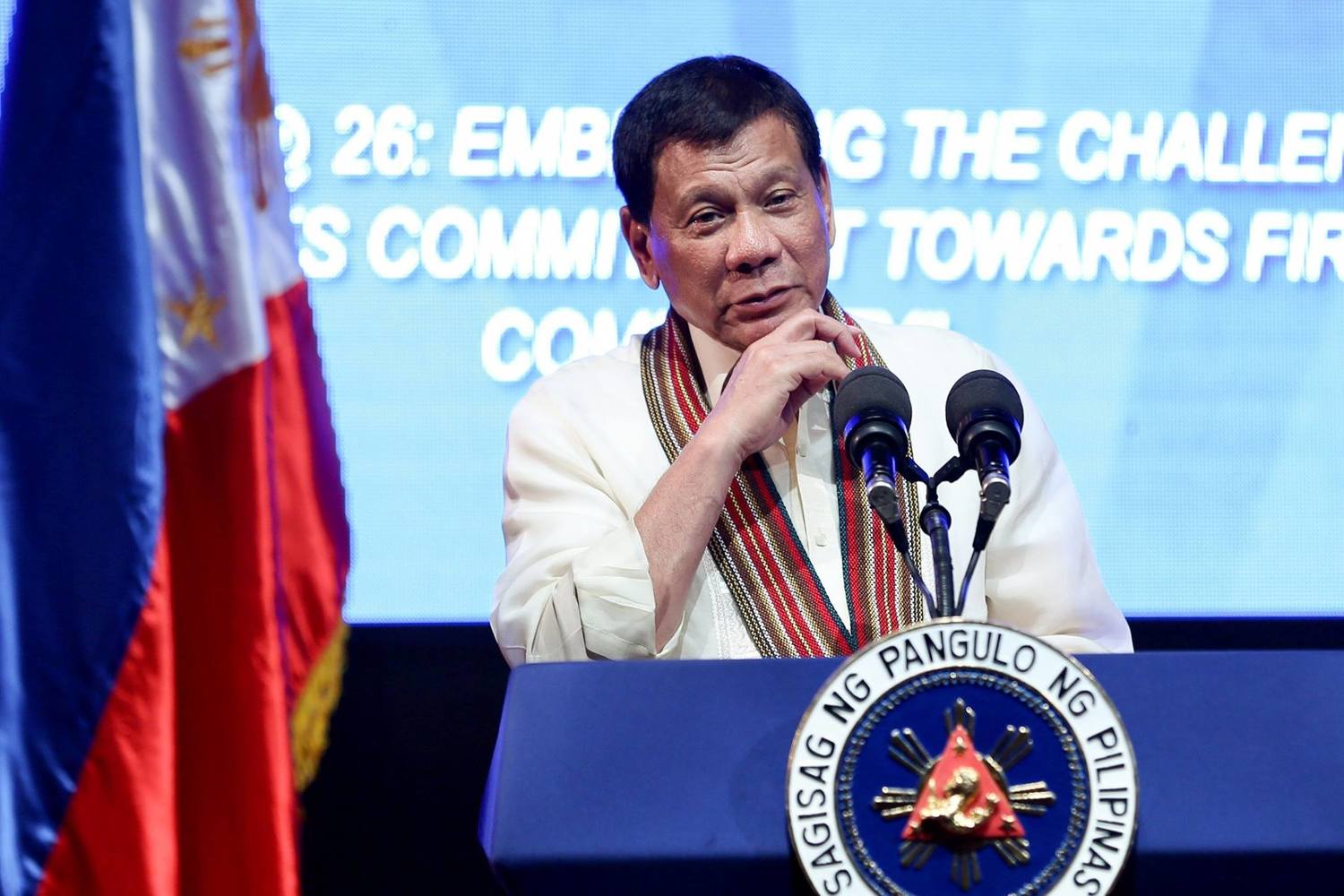 菲律宾总统杜特蒂的护卫队已接种中国国药集团的疫苗。   图：取自Rody Duterte脸书（资料照）(photo:NewTalk)