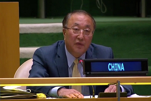 中國常駐聯合國代表張軍。   圖：翻攝中國外交部（資料照）