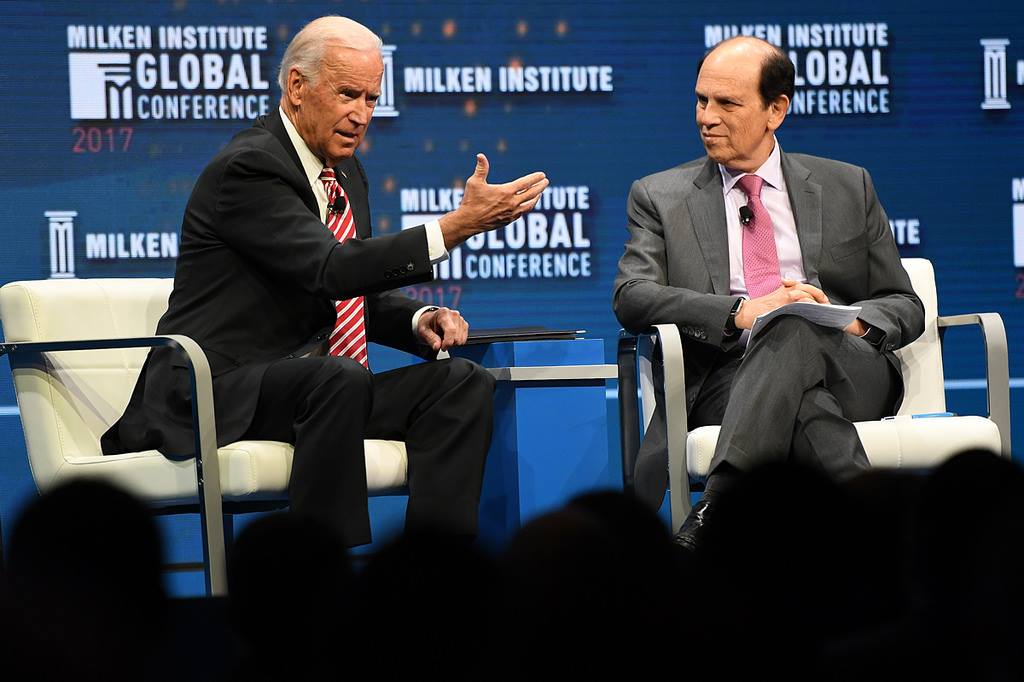 When Democratic presidential candidate Biden (left) was vice president, he attended the 