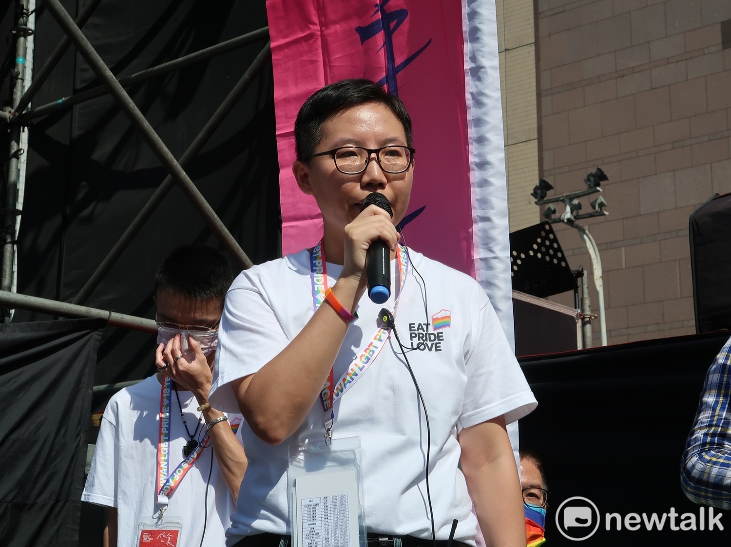 Shao Liyi, president of the organizer of the Taiwan Rainbow Citizen Action Association.  Photo: Lin Chaoyi / photo