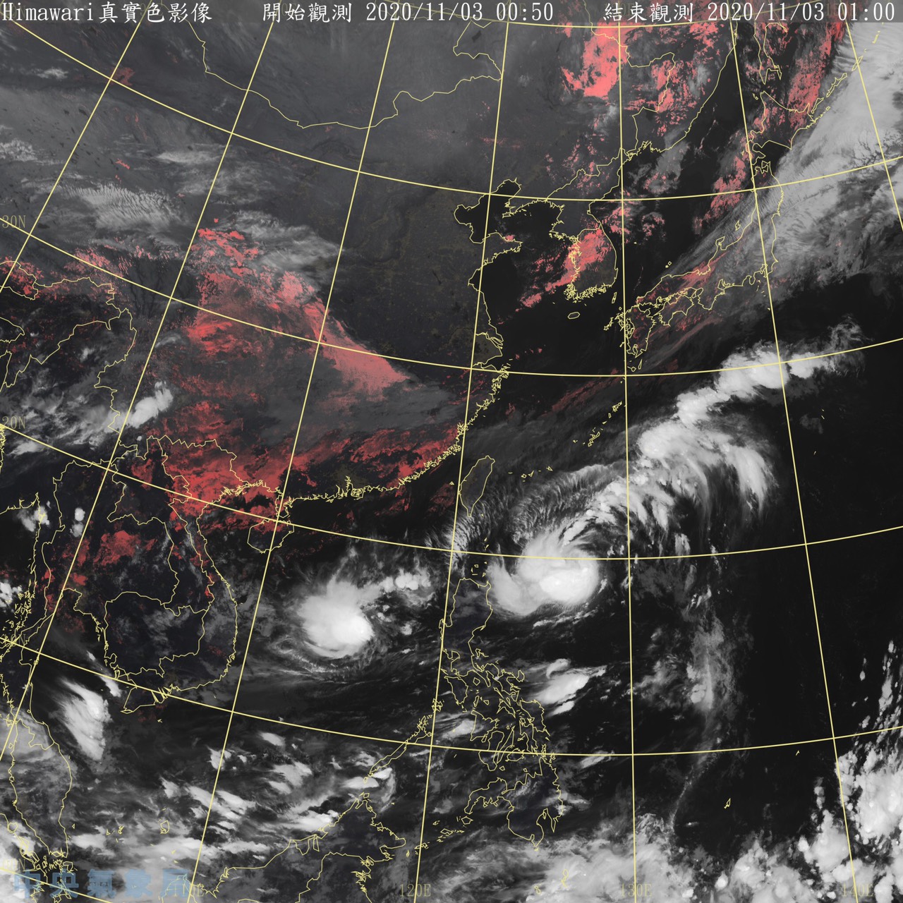 Judging from the image of the satellite cloud, the light station 