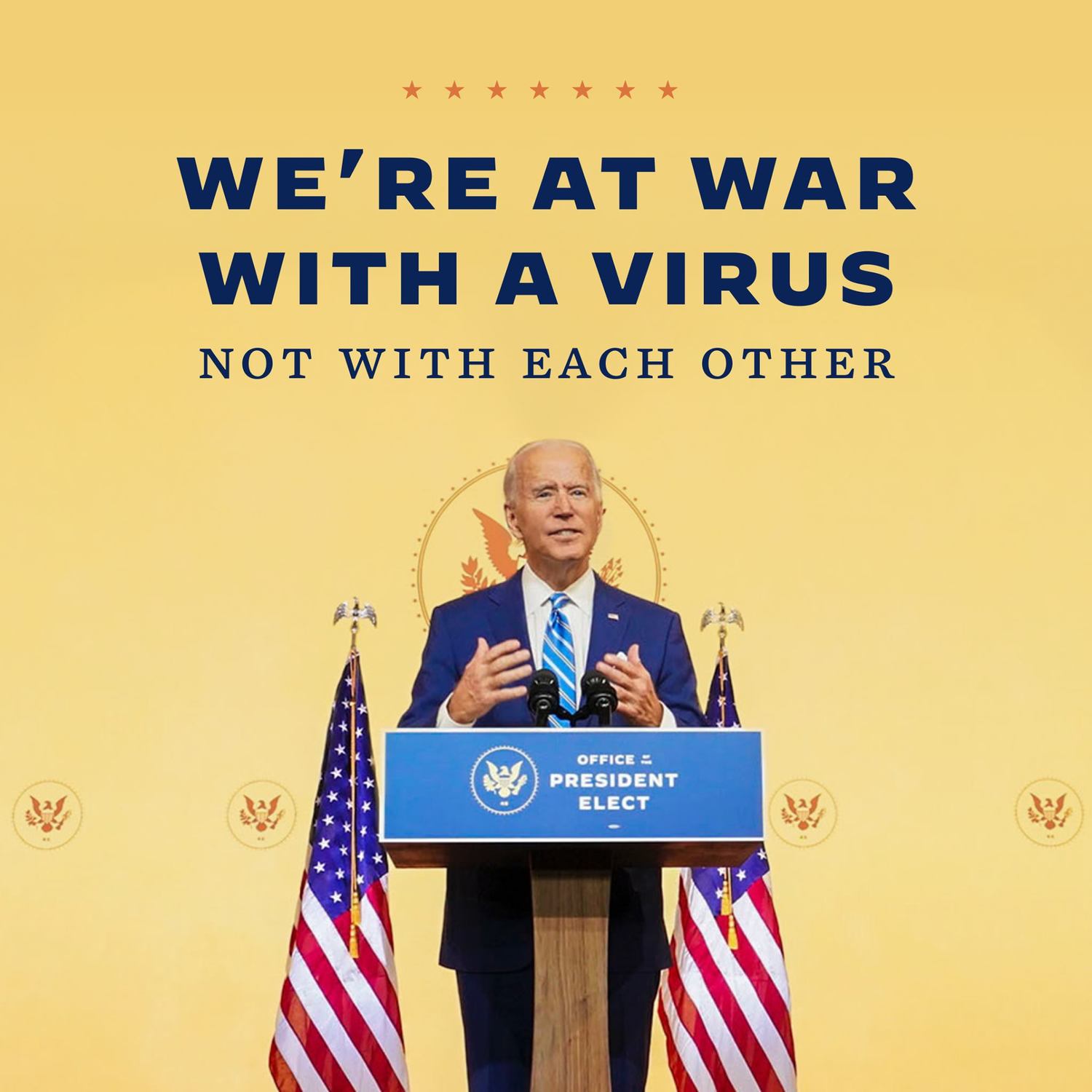 美國預測總統當選人拜登已經組成武漢肺炎防疫團隊，表示上台後將全力消滅病毒的傳染。   圖：翻攝自拜登臉書(photo:NewTalk)