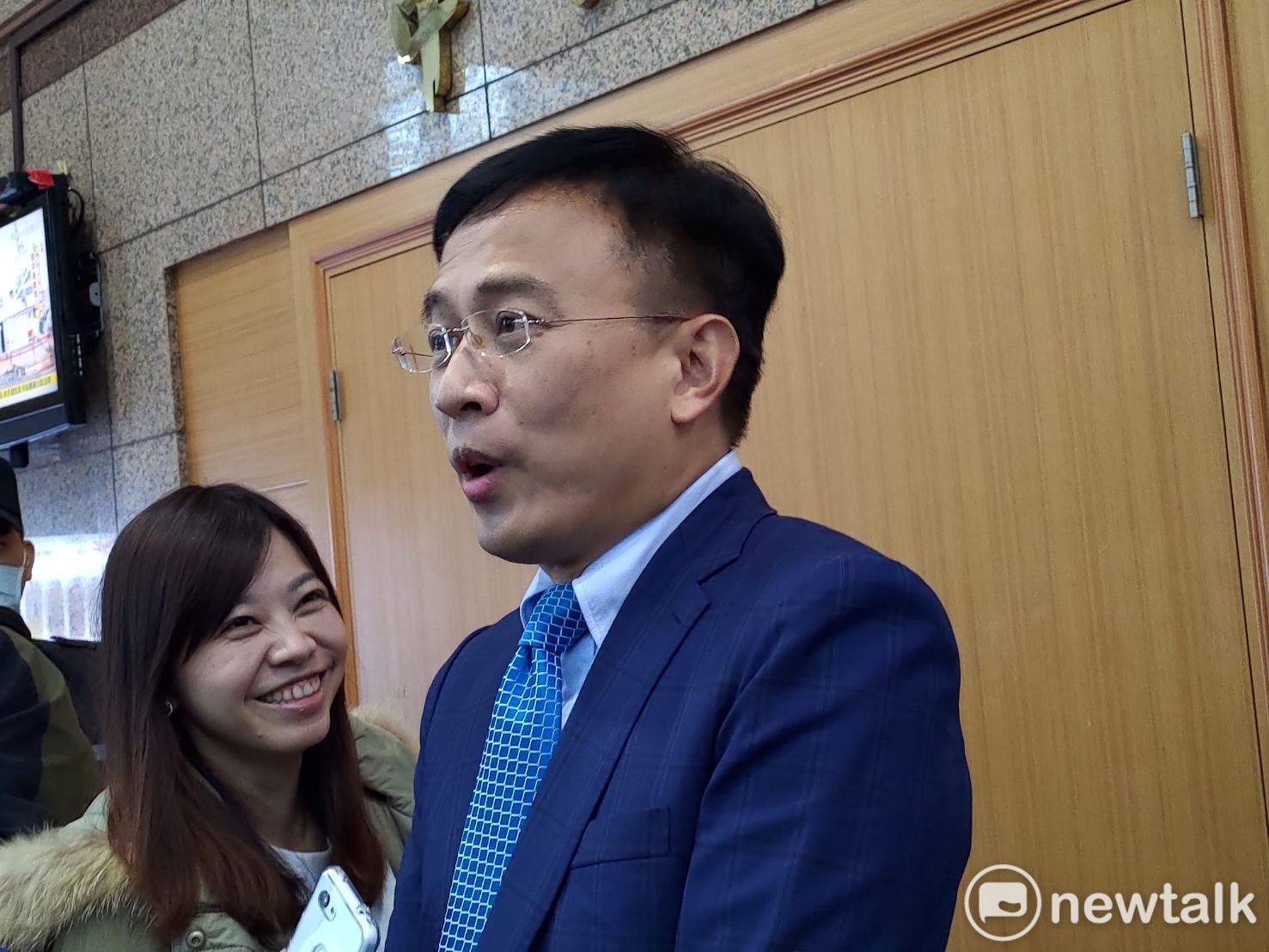 Journalist Peng Wenzheng delivered a speech on press freedom at the KMT Central Standing Committee Image: Huang Jianhao / Photo