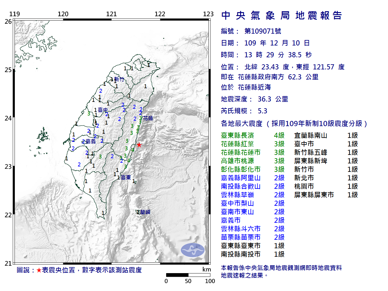 快訊 地牛翻身 東部規模5 3地震最大震度台東4級 生活 新頭殼newtalk