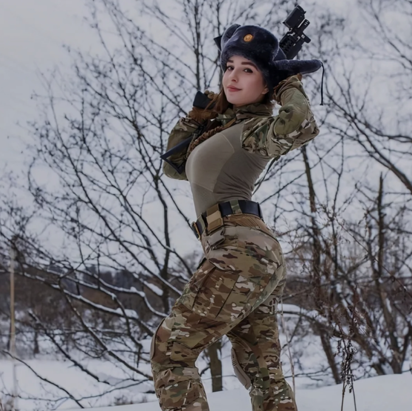 乌克兰女兵。   图：翻摄自环球网(photo:NewTalk)