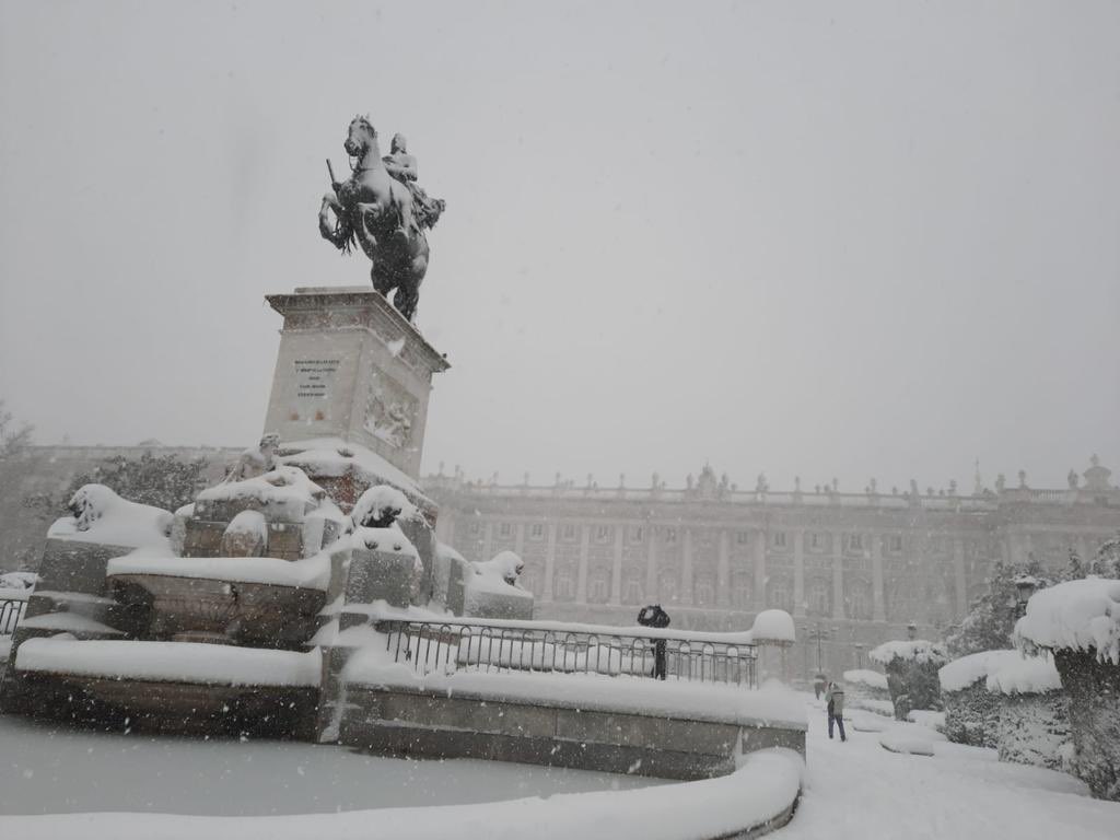 西班牙首都馬德里降下半世紀來最大雪。   圖/World Meteorological Organization (@WMO) 