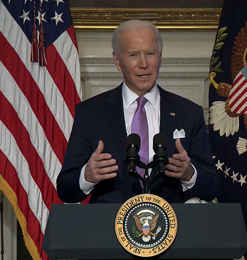 美國總統拜登（Joe Biden）。   圖：翻攝白宮臉書直播