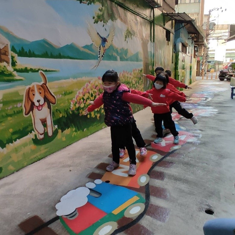 板橋聯翠里後花園3D地景彩繪 找回城市童趣巷弄空間
