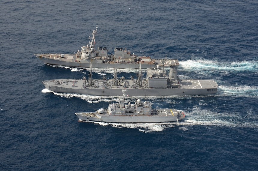 美國海軍在台灣海峽執行例行性巡邏（DDG-54）。(示意圖)    圖 : 翻攝自第七艦隊網站