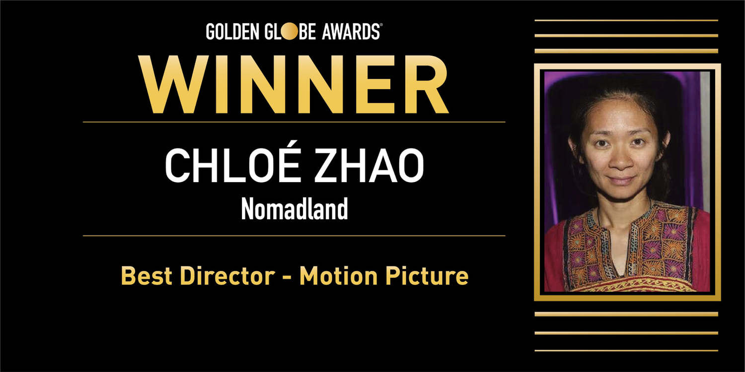 華人導演趙婷奪得2021年奧斯卡最佳導演獎   圖：翻攝自Golden Globes 臉書