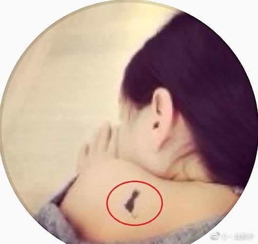 李嫣IG小帳的大頭貼被眼尖網友發現刺青。   圖：翻攝自微博