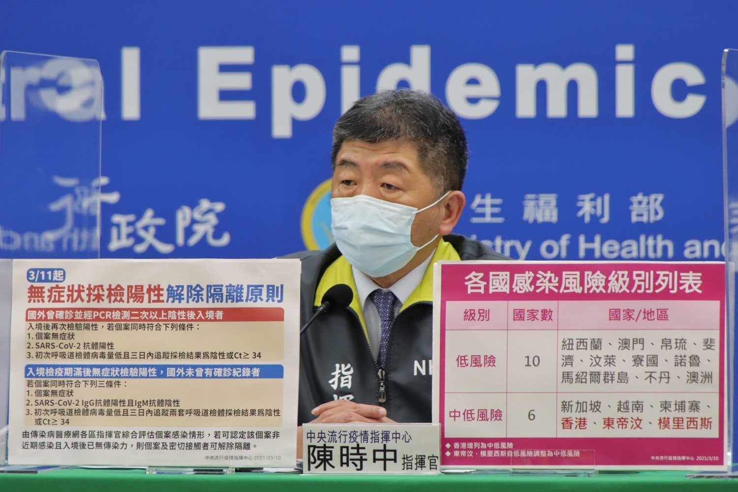 武漢肺炎》入境無症狀仍檢驗陽性  陳時中：符合條件可解除隔離