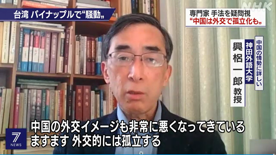 專家分析，中國對台灣鳳梨的禁令只會適得其反。   圖：翻攝自NHK