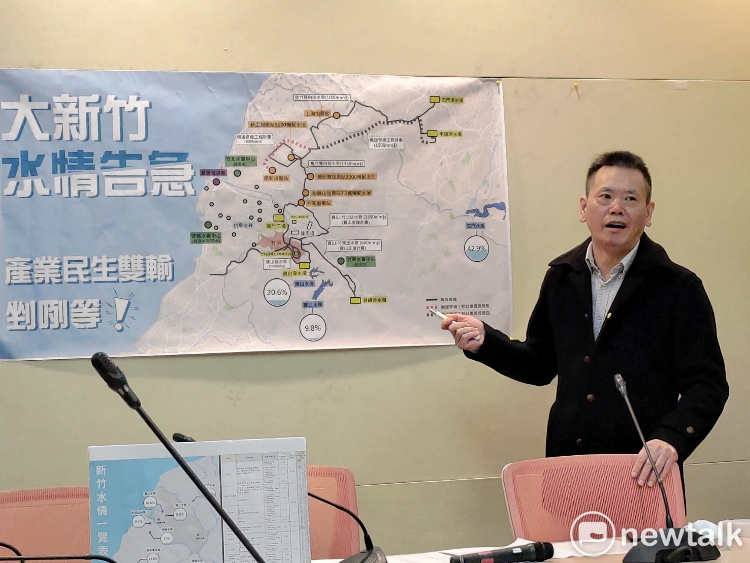 新竹水情告急剩5天份 林為洲急喊話政府：再蓋一條備援管線